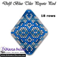 Tutorial 18 rows - Delft Blue Tile 3D Peyote Pod + Basic Tutorial (download link per e-mail)