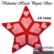 Tutorial 15 rows - Valentine Hearts 3D Peyote Star + Basic Tutorial (download link per e-mail)