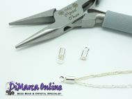 Crimp Ends with Loop 2 mm Silver Plated - 10 x