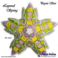 Tutorial 20 rows - Layered Spring 3D Peyote Star + Basic Tutorial Little 3D Peyote Star