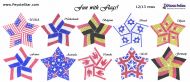 Tutorial 12 - 13 rows - Flags All Stars 10 x 3D Peyote Star + Basic Tutorial Little 3D Peyote Star (download link per e-mail)