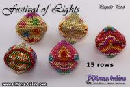 Tutorial 15 rows - Festival of Lights (5 x) 3D Peyote Pods + Basic Tutorial (download link per e-mail)