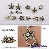 Tutorial 07 rows - Star Jewels Art Deco x 10 - 3D Peyote Star + Basic Tutorial (download link per e-mail)