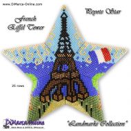 Tutorial 25 rows - Landmark - French Eiffel Tower 3D Peyote Star + Basic Tutorial (download link per e-mail)