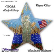 Tutorial 25 rows - Landmark - USA Lady Liberty 3D Peyote Star + Basic Tutorial (download link per e-mail)