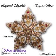 Tutorial 20 rows - Layered Sparkle 3D Peyote Star + Basic Tutorial (download link per e-mail)