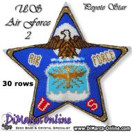 Tutorial 30 rows - US Air Force 2 - 3D Peyote Star + Basic Tutorial (download link per e-mail)